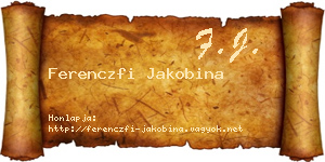 Ferenczfi Jakobina névjegykártya